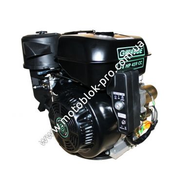 Двигун бензиновий GrunWelt GW460FE-S (CL) (вал 25 мм, шпонка, 18 к.с., відцентрове зчеплення, ел. стартер)